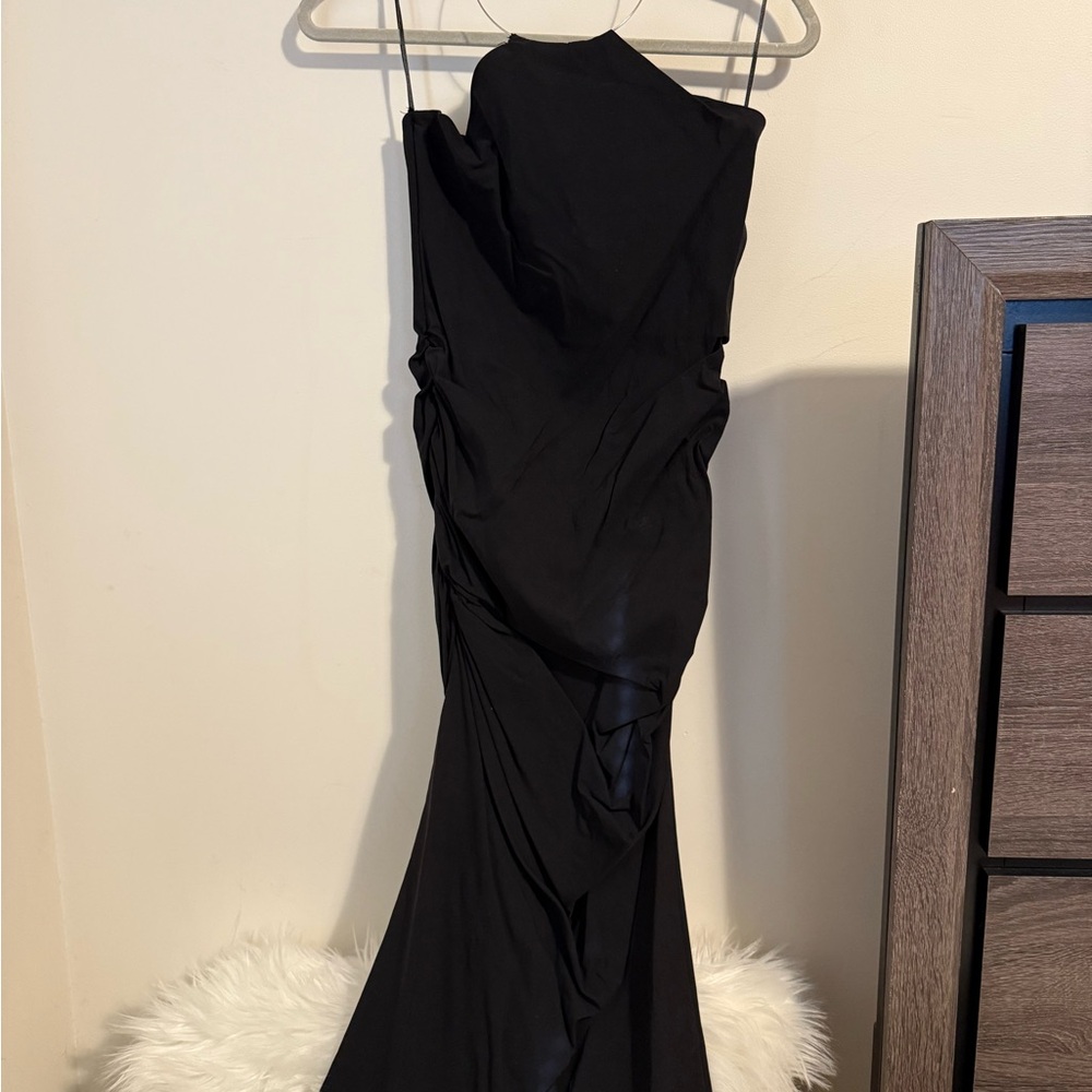 Zara Elegant Black Evening Dress